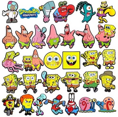 32 SpongeBob Jibbitz Pins für Crocs Clogs   Schuhanstecker Patrick Plankton Gary
