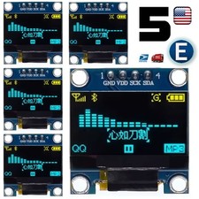 5pcs 0.96" I2C IIC 128X64 LED OLED LCD Display Arduino Yellow Blue Color SSD1306