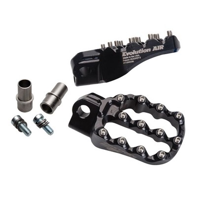 Fastway Evo Air Motorcycle Foot Pegs Kit Black For Suzuki RM125 2003-2007