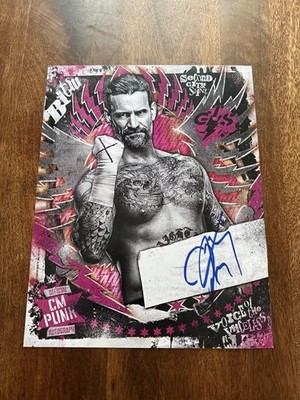CMパンク 直筆サイン入フォト　2025WWE日本公演公式グッズ　CM PUNK WWE CM Punk Official Autographed Event Promo Poster (11x14) In
