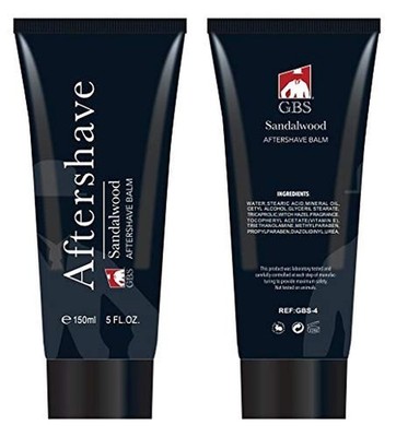 G.B.S Men?s Aftershave Balm - Premium Sandalwood Scent - Soothes Razor Burn & Mo