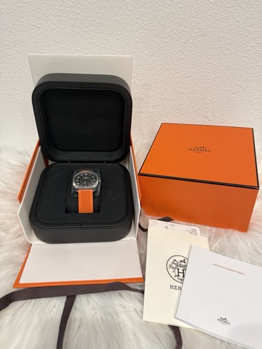 NEW HERMÈS H08 42MM Titanium Automatic Men Cut Cod Watch Papers Receipt Sealed