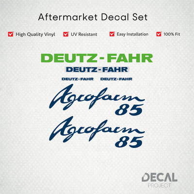 Deutz-Fahr Agrofarm 85 Decal Kit - Premium Multi-Color Restoration Vinyl Set