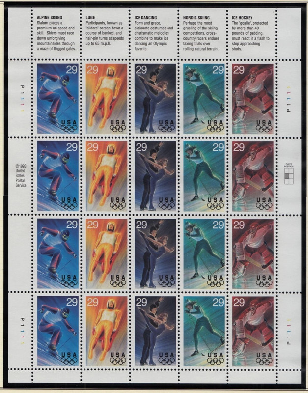 WINTER OLYPICS SHEET #2807-2811