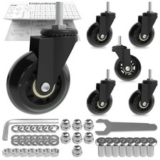 Creeper Caster Wheels Set Of 6 Roller Blade Swivel Casters Heavy-duty 2.5 Inc...
