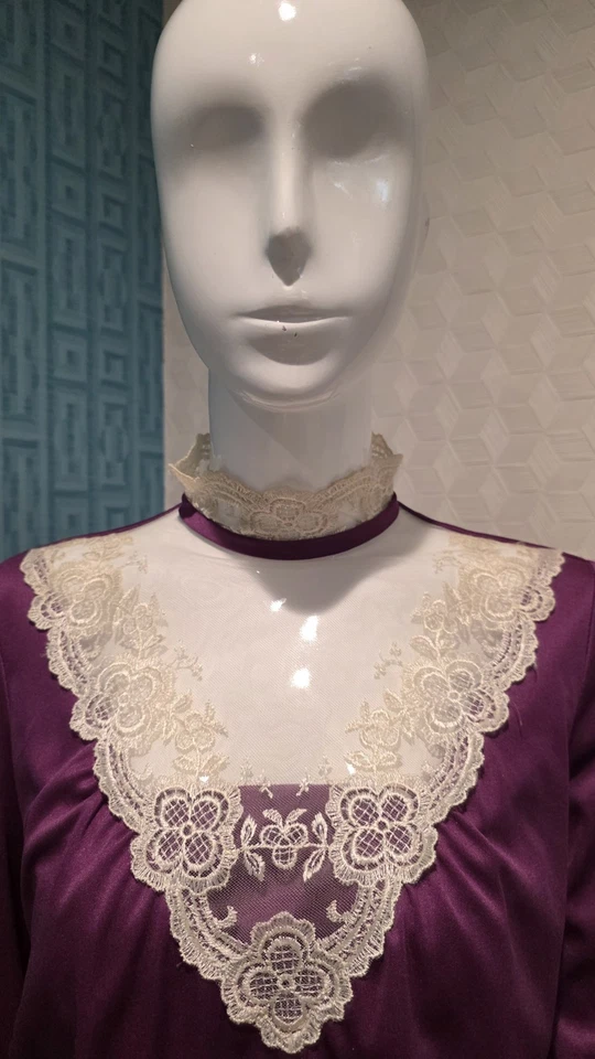 Maxi escote y puños vintage años 70 pradera con cordones - Leer Foto 3 de 4