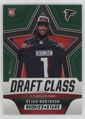 2023 Panini Rookies & Stars Draft Class Green 25/25 Bijan Robinson #DC-2 RC 9cf