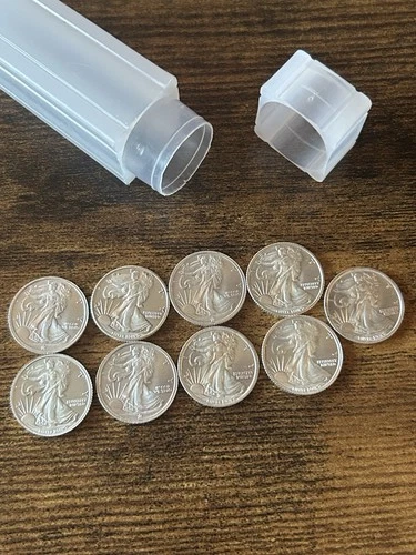 9 - 1/10th oz. 999 Silver Liberty Eagle Design with tube !