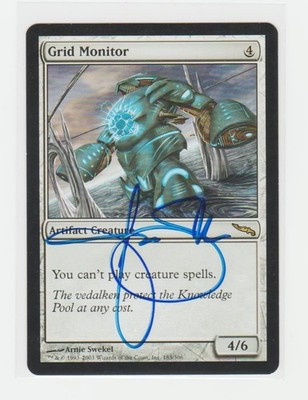 Magic the Gathering ~ Grid Monitor ~ M/NM ~ Mirrodin ~ Signed by Artist #4