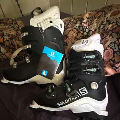 Salomon X-Access 60 W Women s Wide Soft Flex Alpine Ski Boots Buckle Black/White