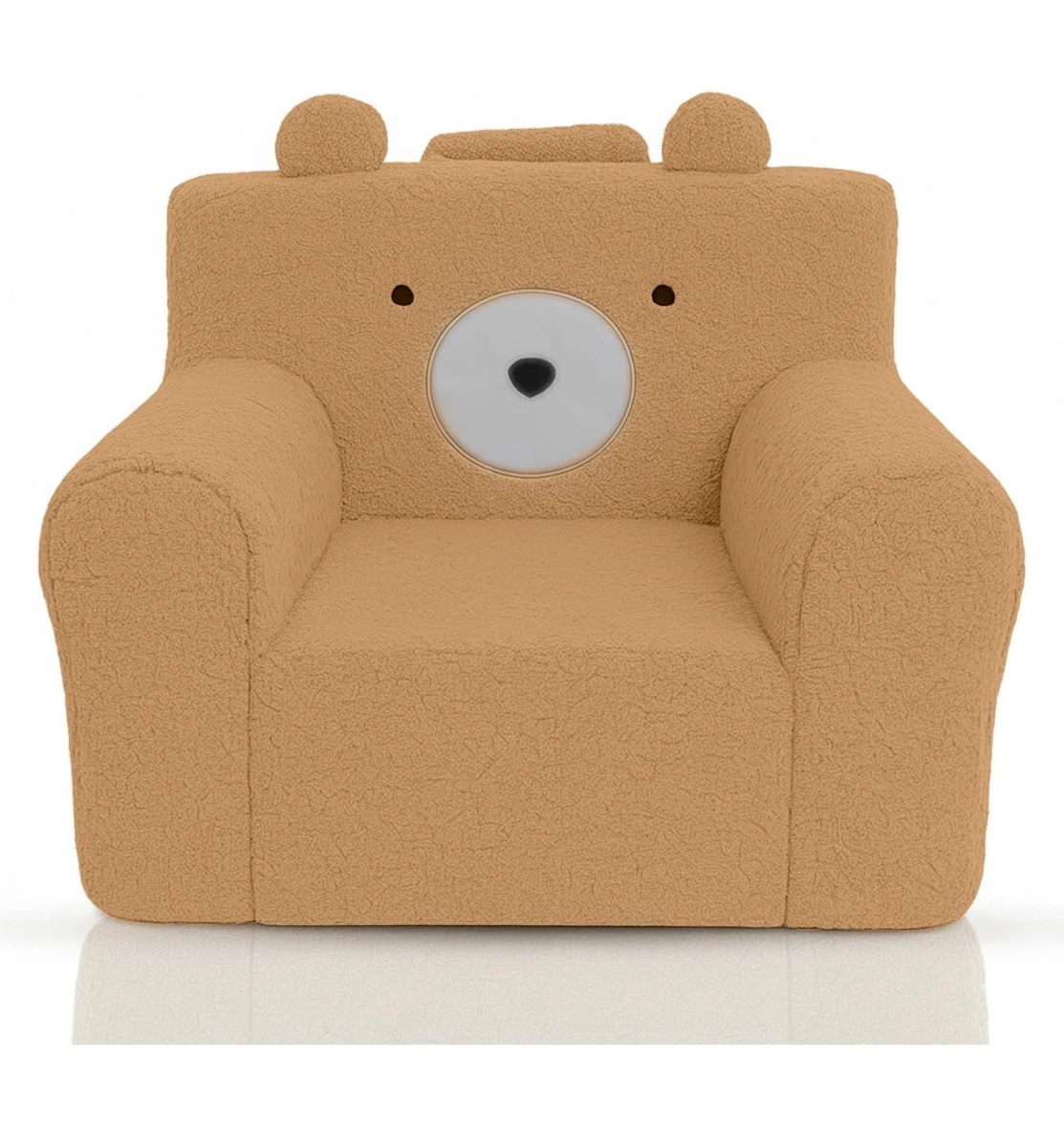 Fauteuil en mousse et sherpa Ourson écru