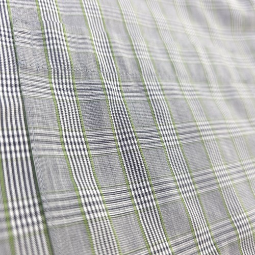 Paul Fredrick Dress Shirt 17 34 Classic Fit Gray Green Check Button Down - Picture 3 of 9