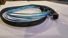 Mini SAS SFF-8643 to 4 SATA 7-pin Hard Disk 6Gbps RAID Blue Cable 1M