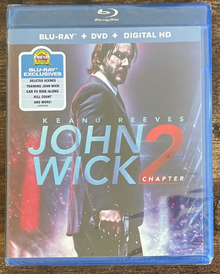 NEW SEALED John Wick Chapter 2 Blu-ray DVD Keanu Reeves N9473