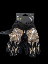 Nike Football Vapor Jet NFL Salute to Service Football Gloves -Camo- Men's Large