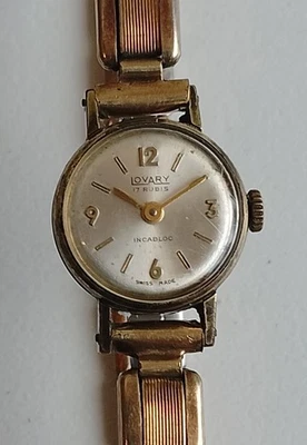 Lovary Damenuhr Vintage Mechanische Handaufzug 17 Jewels Swiss Made Incabloc P24 - Bild 1 von 4
