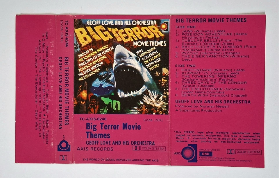 BIG TERROR MOVIE THEMES Geoff Love & Orchestra Cassette Tape - Horror Soundtrack - Image 3 of 4