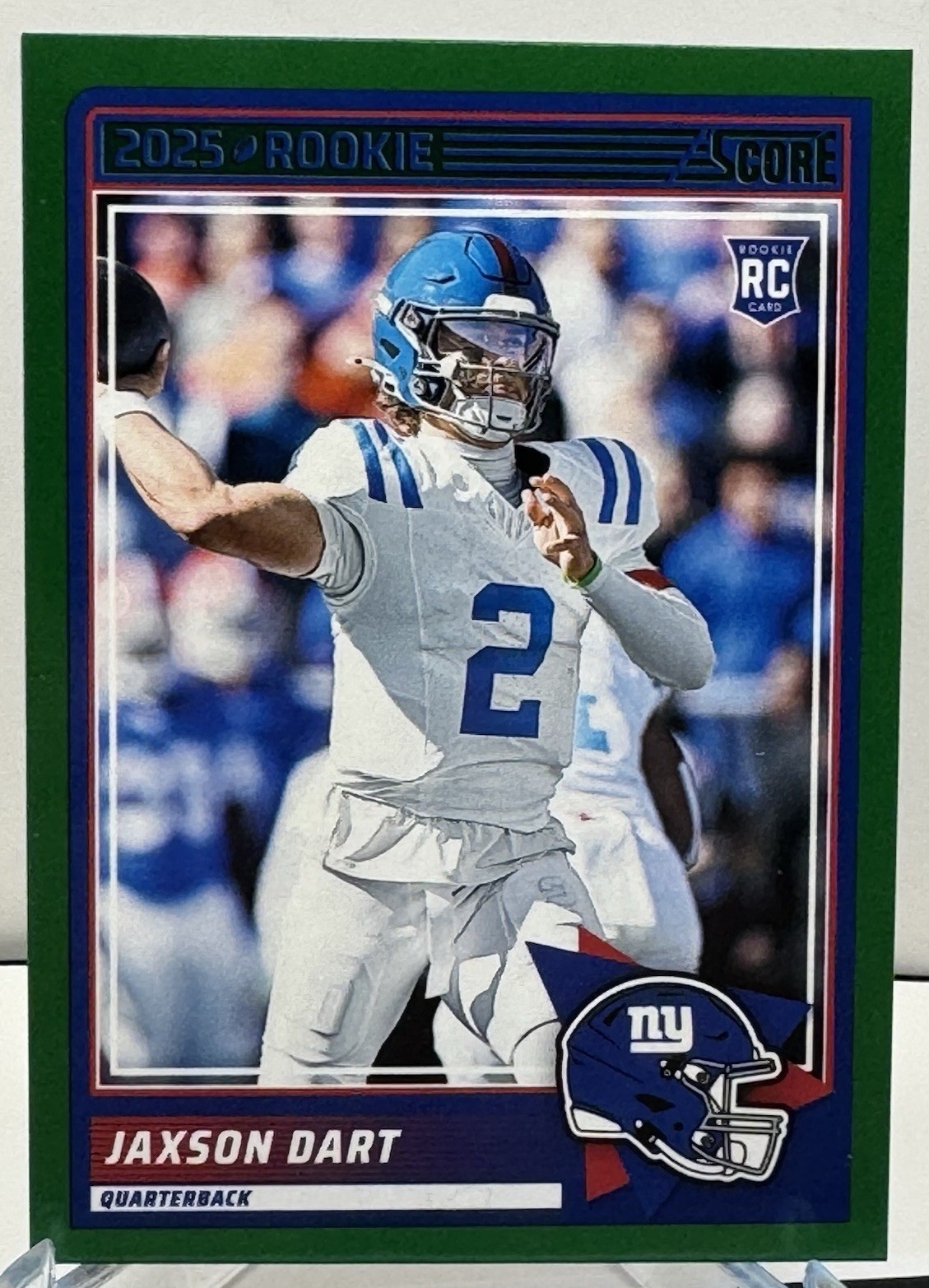 2025 Panini Score Jaxson Dart Green #35 (RC)