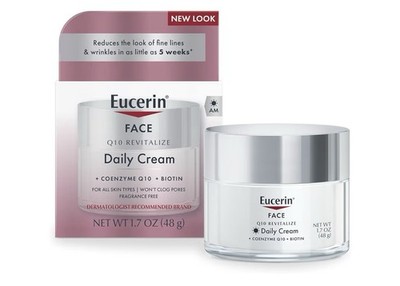 Eucerin Q10 Anti-Wrinkle Unscented Face Cream for Sensitive Skin
