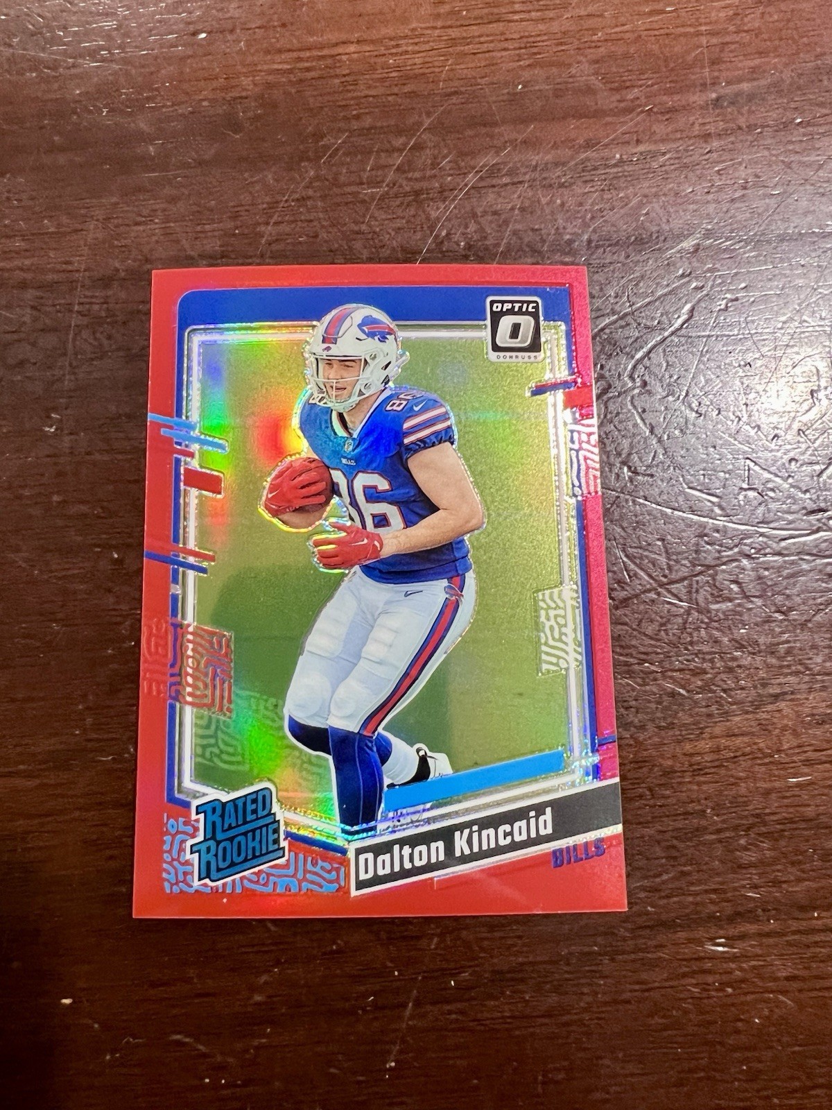 2023 Panini Donruss Optic Dalton Kincaid #211 Red Prizm /99 Bills Color Match