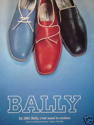 WERBUNG SCHUHE BALLY ES IST AUCH DIE FARBE SAMMLUNG BAHAMAS