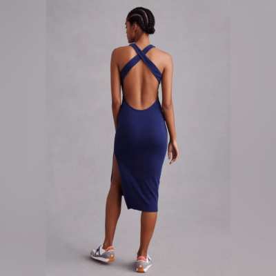 Anthropologie x Bordeaux Cutout Knit Midi Dress XL | eBay