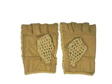 Leather Crochet Cycling / Bicycle Gloves - Vintage  British Tan