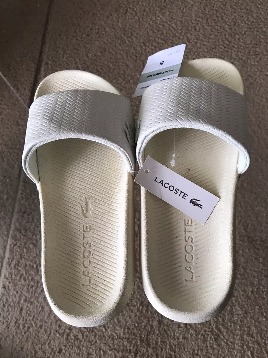 Lacoste flip flops leather deals