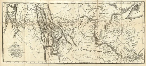 1814 Map Lewis and Clark's Track From the Mississippi - the Pacific Ocean Poster