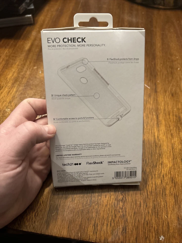 Tech21 Evo Check Case for Google Pixel 2 XL - Clear/White - Image 3 of 3