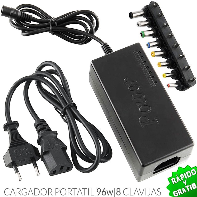 Cargador Universal portatil notebook 96w 8 clavijas PC ordenador | Compra online en eBay