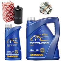 MotoröL Filter Set Mannol 10W-40 6 Liter + Schraube FüR VW Transporter IV 2.5