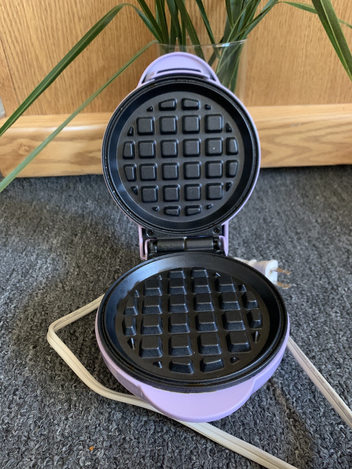 nostalgia mini waffle maker purple