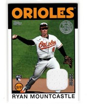 Ryan Mountcastle RC 2021 Topps 1986 Style 1st RC Jersey Relic Patch Card Orioles