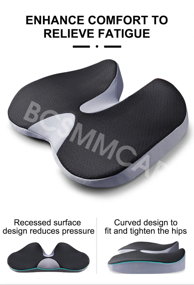 Car Seat Cushion For Tailbone Back Pain Relief Booster Office Chair Comfort Mat — 第 3/4 张图片