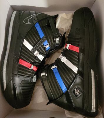 Sz 7-10.5 Nike LeBron 3 QS 2022 Barber Shop Black Silver Red Blue DO9354-001