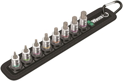 Wera 05003881001 8-tlg Riemen 2 Zyklop 1/4'' Antrieb in-Hex-Plus Bit Steckschlüsselsatz
