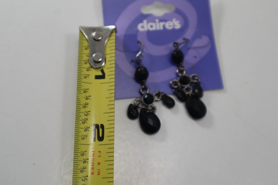 RBOT petite black mini chandelier DANGLE EARRINGS Claire's Jewelry eBay