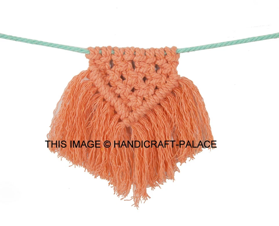 5 piezas Banderas Decoración Fiesta de Cumpleaños Colgante Banderín Algodón Hilo Bandera Macramé Bandera Foto 2 de 3