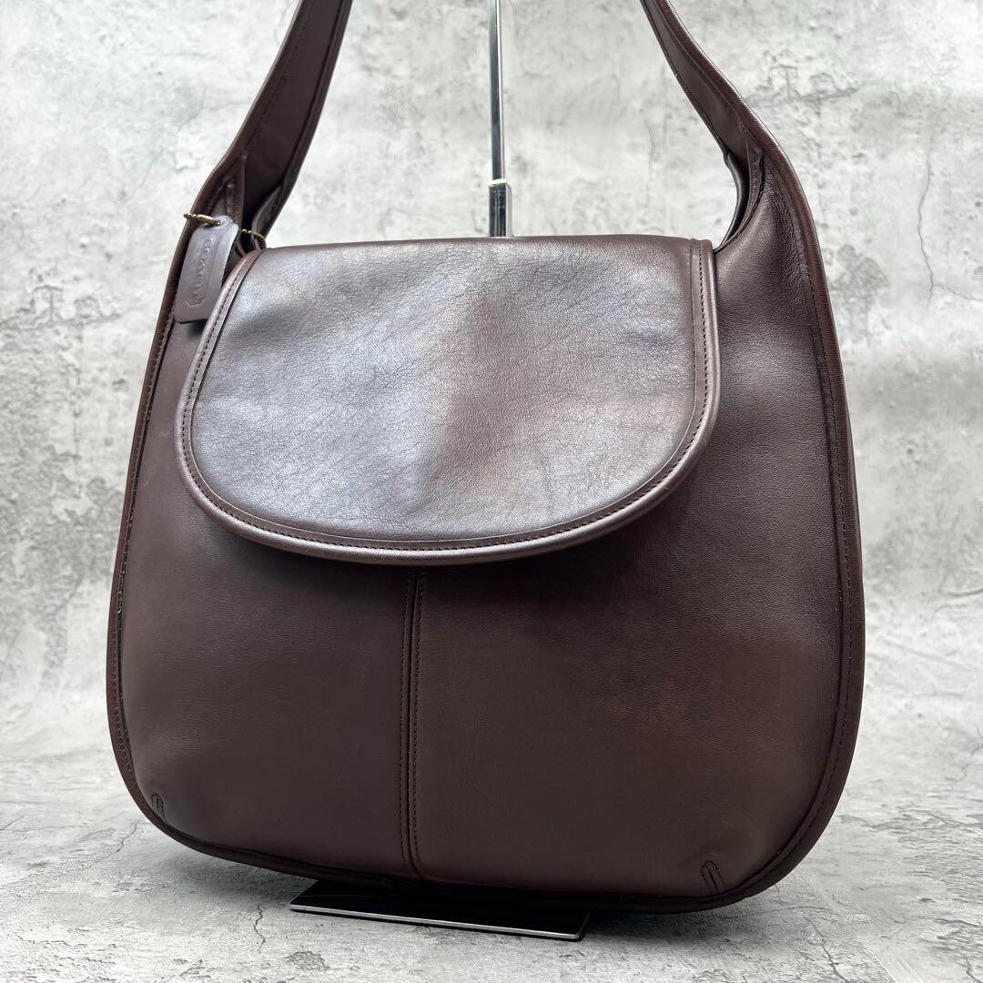 Coach Vintage Ergo 9029 Large Handbag Hobo With Flap Dark