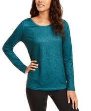 Ideology Sweatshirt Printed Athleisure Gym Pine Green Plus Sz 1X NEW NWT 483