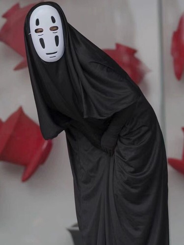 Spirited Away No Face Man Cosplay Costume Halloween Masks Book Week Party Outfit - Picture 6 of 21