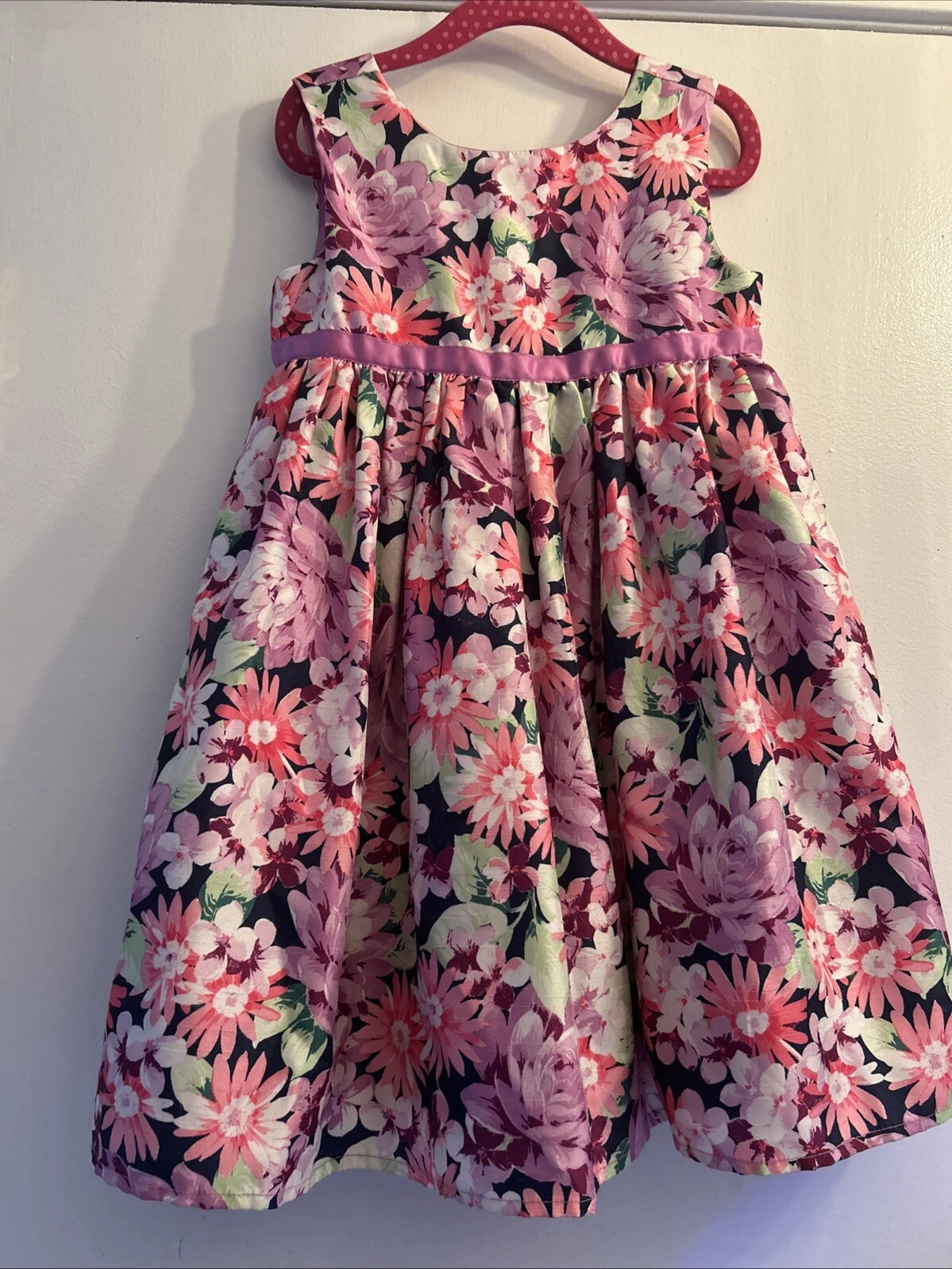 Gymboree Beautiful Little Girls Party Dress Girls Size 5 Purple Flower