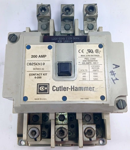 1 USED CUTLER-HAMMER C825KN10 200 AMP 120V FULL VOLTAGE CONTACTOR **MAKE OFFER**
