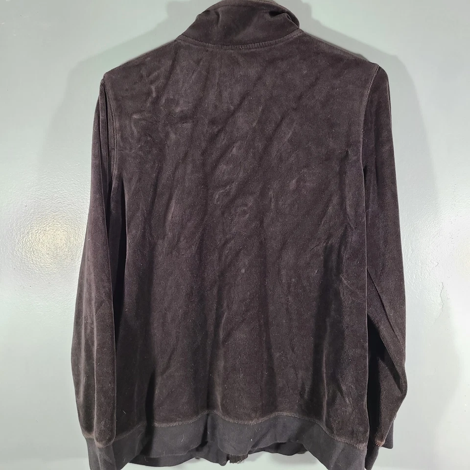 Made For Life Black Jacket Womens Sz L Full Zip Cotton Polyester Stand Up Collar - Image 4 of 4