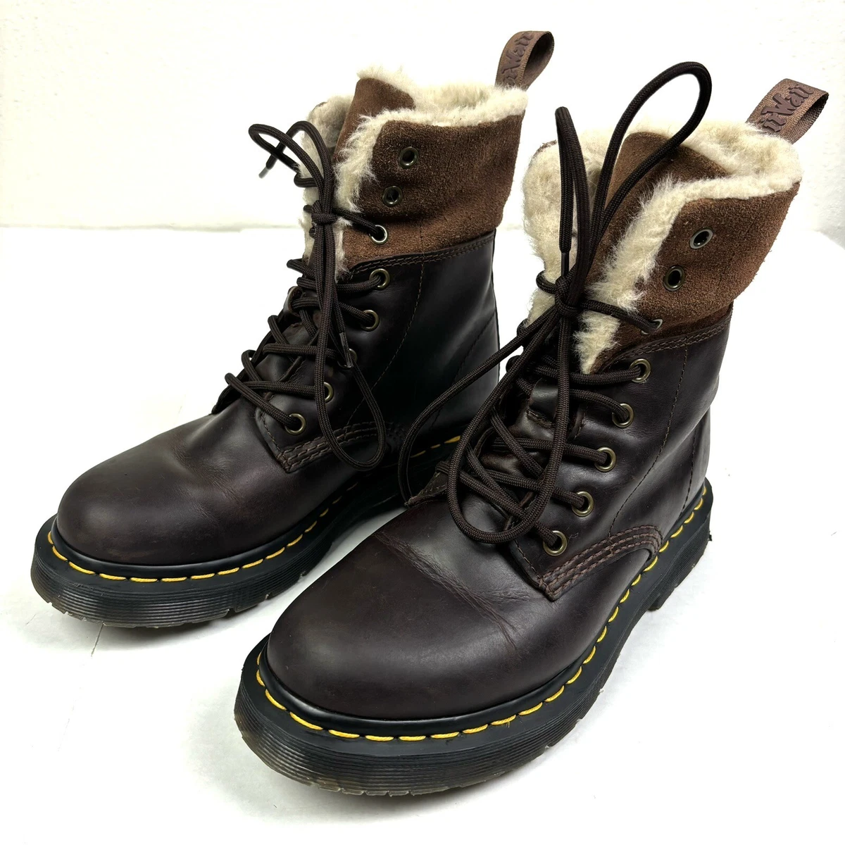 Dr martens brown top 1460 kolbert snowplow boots