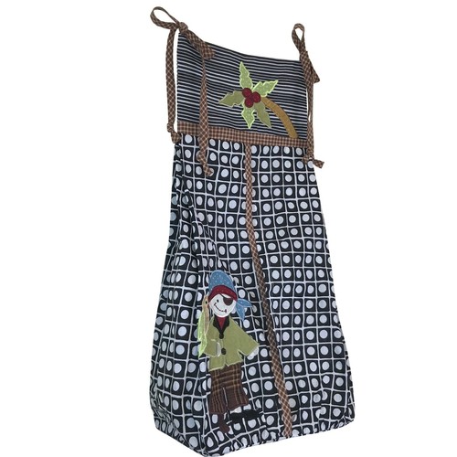 Diaper Stacker Storage Baby Boy Polka Dot Checker Stripe Blue Green Black Gray - Picture 2 of 15