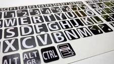 English US LARGE LETTER KEYBOARD STICKERS for Computer or Laptop, BOLD PRINT