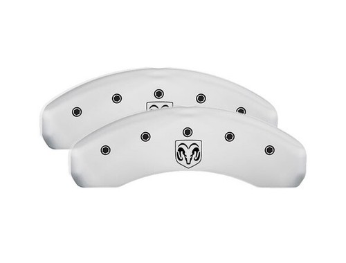 2019-2021 Ram 1500 Front Rear White MGP Brake Disc Caliper Covers Ramhead Alter - Picture 3 of 10