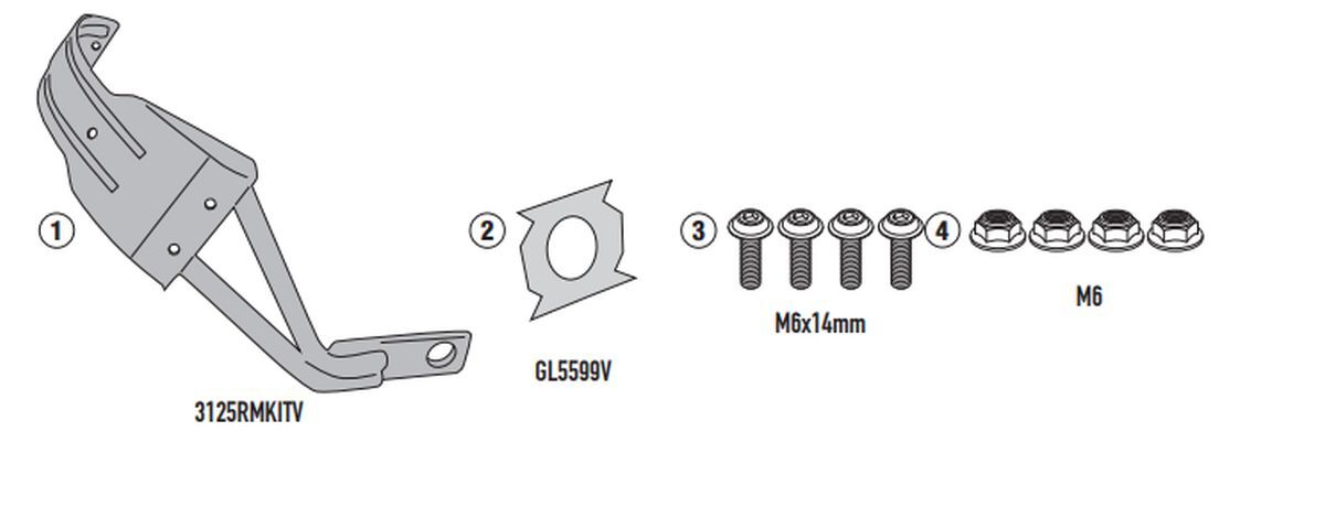 Support d'aile KRM02 Suzuki V-Strom 800DE '23 finition premium